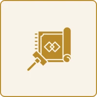 Blueprint and gavel icon